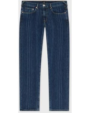 Paul Smith Relaxed Tapered-Fit Laser Stripe Jeans - Blue