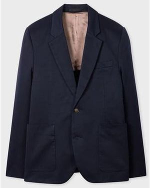 Paul Smith Cotton-Twill Piece-Dyed Blazer - Blue