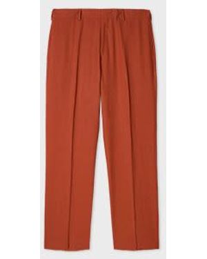 Paul Smith Rust Linen Pants - Orange