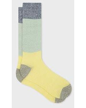 Paul Smith And Linen-Blend Socks - Yellow