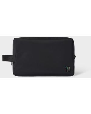 Paul Smith Recycled Polyester 'Zebra' Washbag - Black