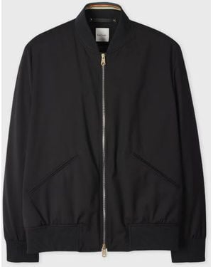 Paul Smith 'Storm System' Wool Bomber Jacket - Black