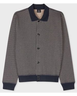 Paul Smith Cotton-Blend Jersey Cardigan - Gray
