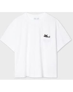 Paul Smith Organic Cotton 'Cat' T-Shirt - White