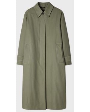 Paul Smith Brushed Cotton Mac - Green