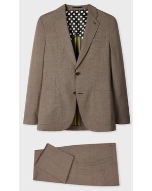 Paul Smith Houndstooth Wool Two-Piece Suit - Natural