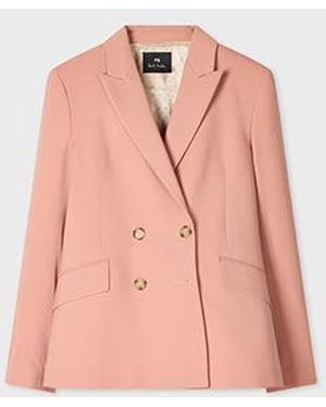 Paul Smith Cotton-Blend Double Breasted Blazer - Pink