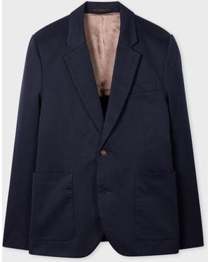 Paul Smith Cotton-Twill Piece-Dyed Blazer - Blue