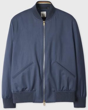 Paul Smith 'Storm System' Wool Bomber Jacket - Blue