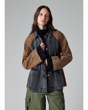 Paul Smith Contrast Denim Jacket - Gray