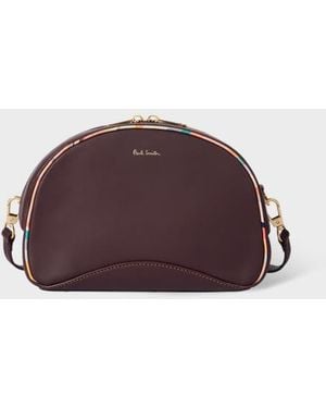 Paul Smith Burgundy Inverted 'Dusky Swirl' Rounded Camera Bag - Brown