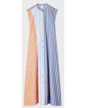 Paul Smith And 'Mix Up Stripe' Shirt Dress - Blue