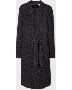 Paul Smith Donegal Wool Overcoat - Black