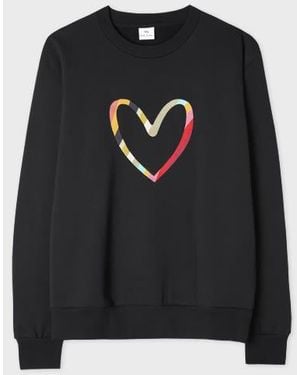 Paul Smith Embroidered 'Swirl Heart' Sweatshirt - Black