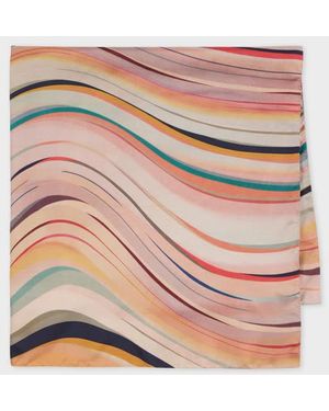 Paul Smith Striped Wavy Scarf - Pink