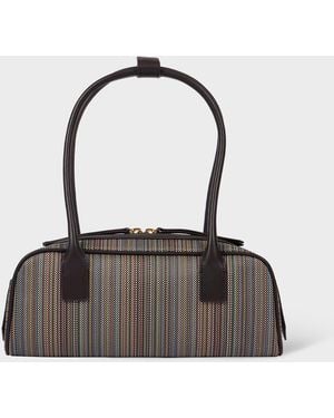 Paul Smith Signature Stripe Coated Canvas 'Agatha' Bag - Multicolor