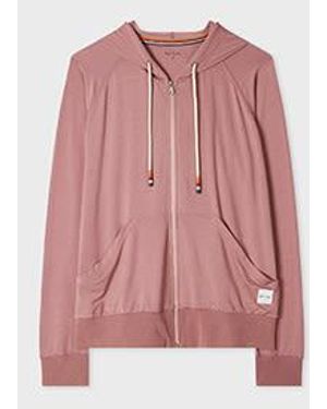 Paul Smith Dusky Modal-Blend Zip Lounge Hoodie - Pink
