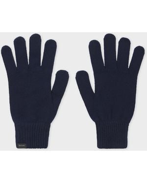 Paul Smith Cashmere-Blend Gloves - Blue