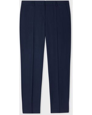 Paul Smith Tapered-Fit Wool Pants - Blue