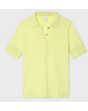 Paul Smith Merino Wool-Blend Lime Polo Shirt - Yellow