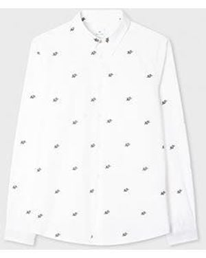 Paul Smith Tailored-Fit 'Star' Print Shirt - White