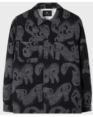 Paul Smith 'Waltzer' Jacquard Cotton-Blend Shirt - Black
