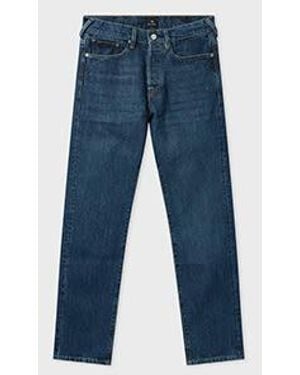 Paul Smith Standard-Fit Dark-Wash 'Organic Authentic Twill' Jeans - Blue