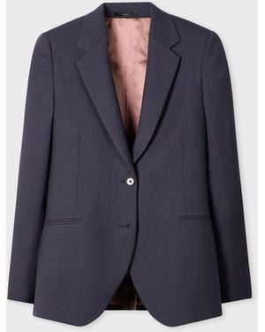 Paul Smith Soft Wool Two-Button Blazer - Blue