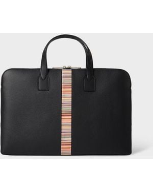Paul Smith 'Signature Stripe' Slim Folio - Black
