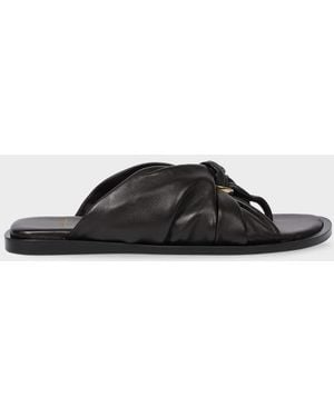 Paul Smith 'Lorrha' Dark Leather Sandals - Black