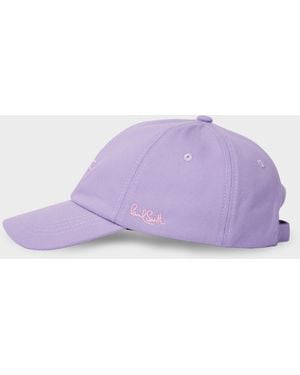 Paul Smith Washed Cotton Cap - Purple