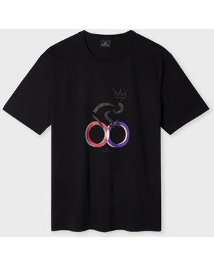 Paul Smith 'Cyclist' Print T-Shirt - Black