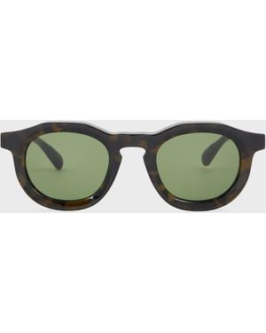 Paul Smith Khaki Havana 'Pedley' Sunglasses - Green