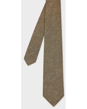 Paul Smith Linen-Silk Blend Textured Tie - Natural