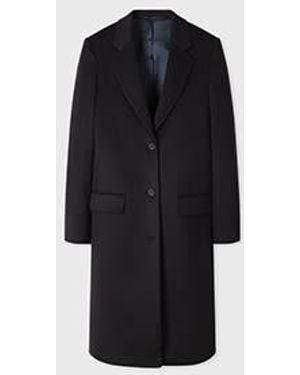 Paul Smith Cashmere-Blend Epsom Coat - Black