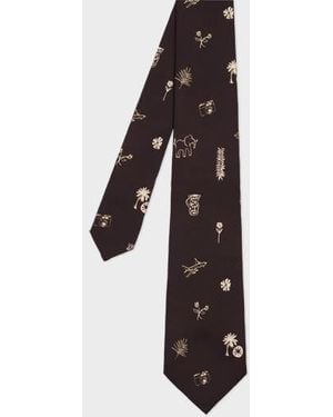 Paul Smith Silk 'Travel' Tie - Black