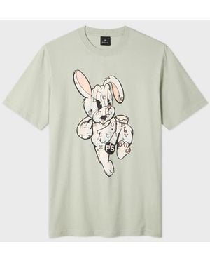 Paul Smith Pale 'Bunny' Print T-Shirt - Green