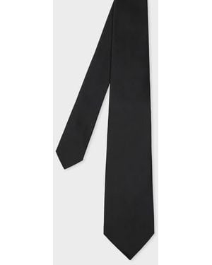Paul Smith Silk Floral Tie - Black