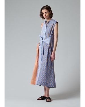 Paul Smith And 'Mix Up Stripe' Shirt Dress - Blue