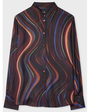 Paul Smith 'Midnight Swirl' Viscose Shirt - Red