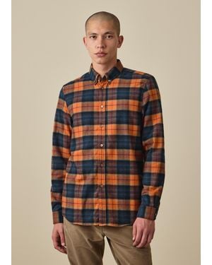 Paul Smith And Check Cotton Shirt - Blue