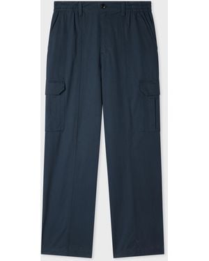 Paul Smith Relaxed-Fit Cotton-Blend Cargo Pants - Blue