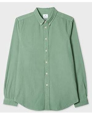 Paul Smith Pine Tailored-Fit Cord Shirt - Green