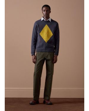 Paul Smith Shetland Wool Argyle Sweater - Blue