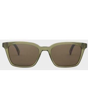 Paul Smith Transparent Khaki 'Mellor' Sunglasses - Brown