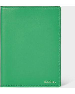 Paul Smith 'Signature Stripe' Interior Leather Passport Cover - Green