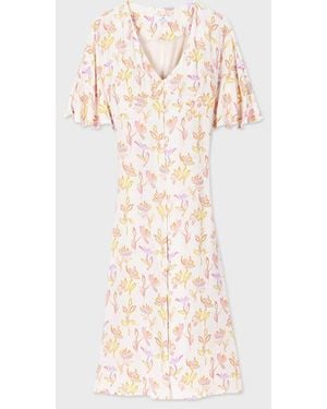 Paul Smith Ecru 'Oleander' Dress - Pink