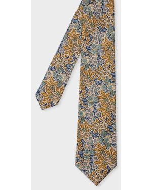 Paul Smith And 'Liberty Floral' Cotton Tie - Blue