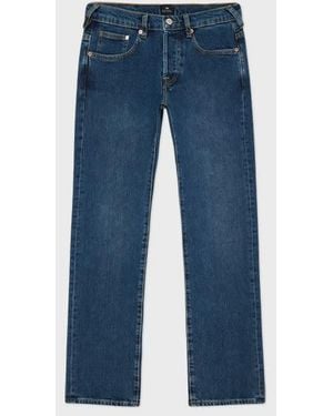 Paul Smith Standard-Fit Mid-Wash 'Organic Vintage Stretch' Jeans - Blue