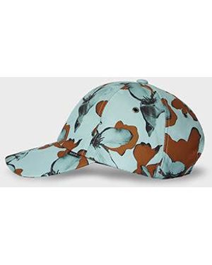 Paul Smith Light 'Floral' Print Cap - Blue